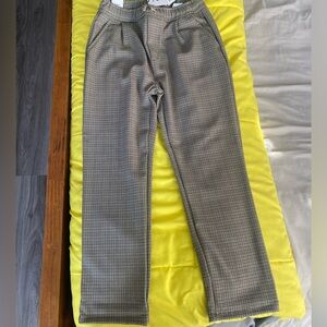 Zara boys plaid taper pants size 10 (NWT)